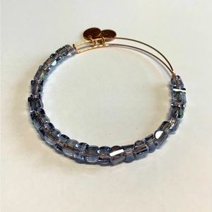 New Alex & Ani rose gold and blue bead bracelet